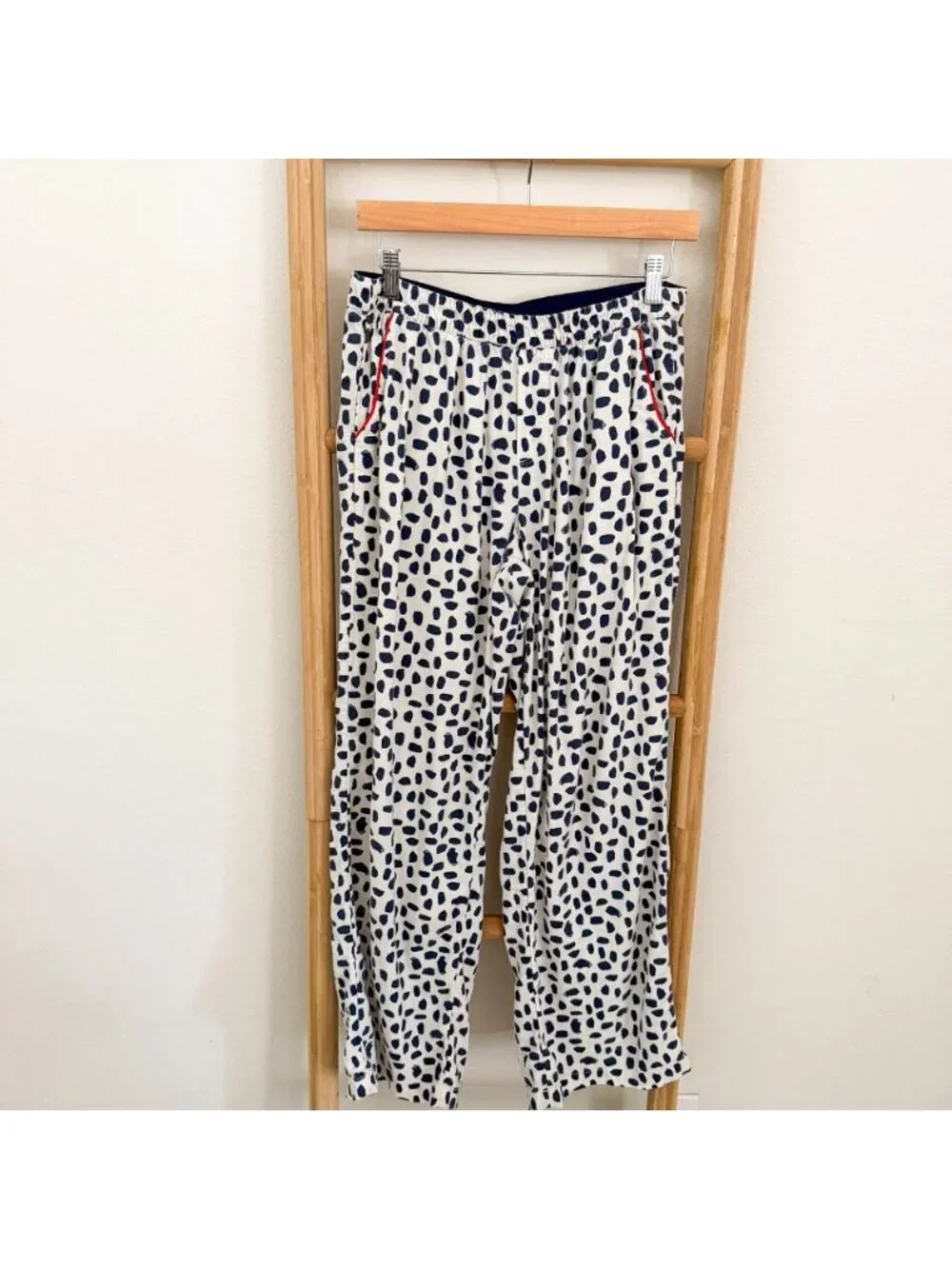 Aerie Flannel Skater Pajama Pants Toasted Coconut Print Size Small